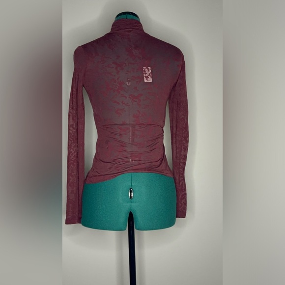 NWT Rag And Bone New York XXS Maroon Sheer Long Sleeve - Picture 2 of 5